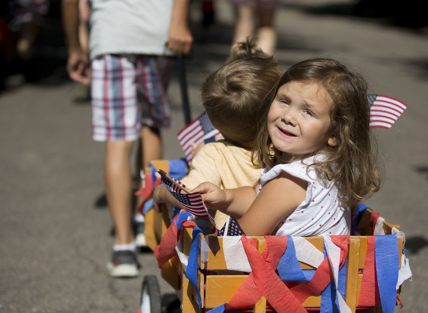 Three-year-old at 2017 East Campus parade